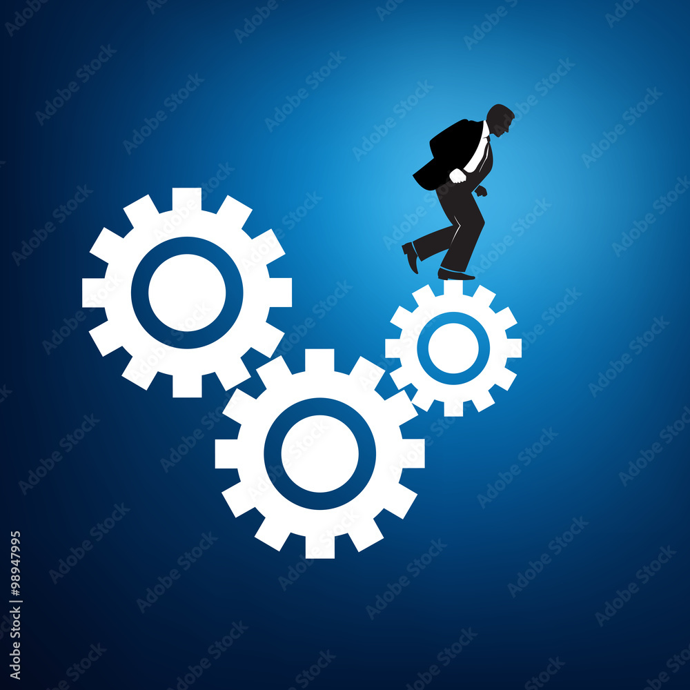Worker in the rat race graphic for print or web use Worker in the rat race graphic for print or web use