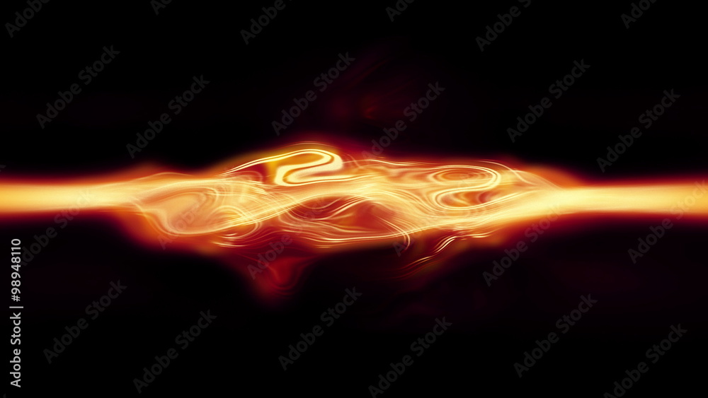Video Background 2264: Abstract fractal light forms pulse, ripple and glow (Video Loop).