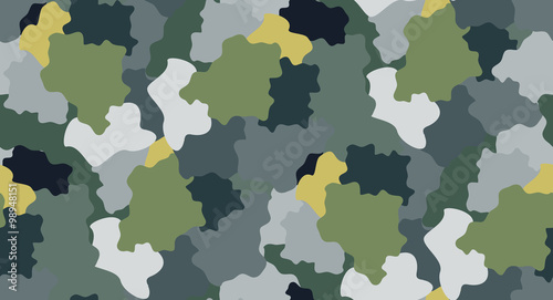 Seamless repeating pattern simulates abstract camouflage.Vector