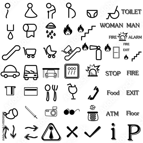 vectors symbol icon toilet shopping