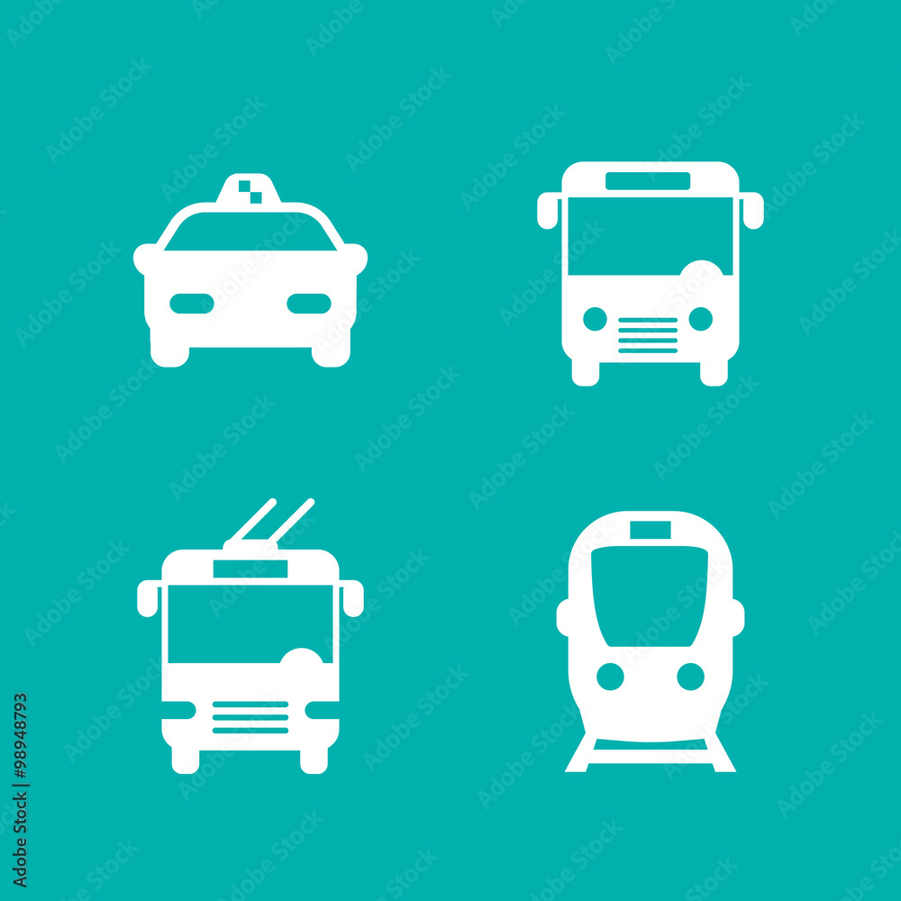 City transport isolated icons, vector illustration City transport isolated icons, vector illustration