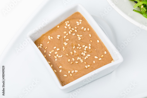 Peanut sauce for chuka salad. photo