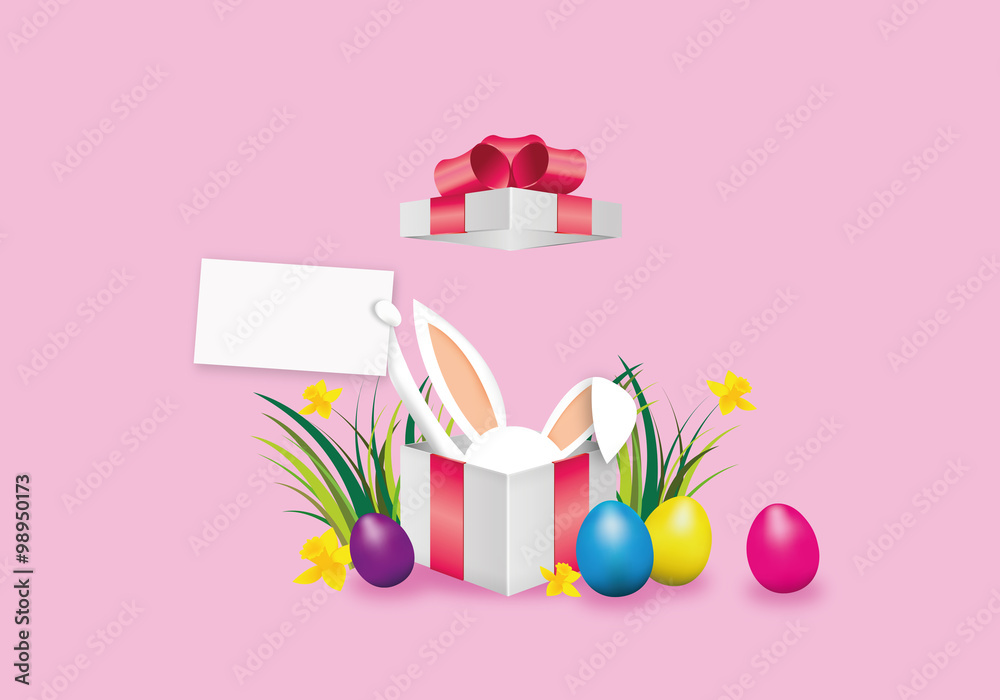 Ostern Grußkarte rosa Ostern Grußkarte rosa