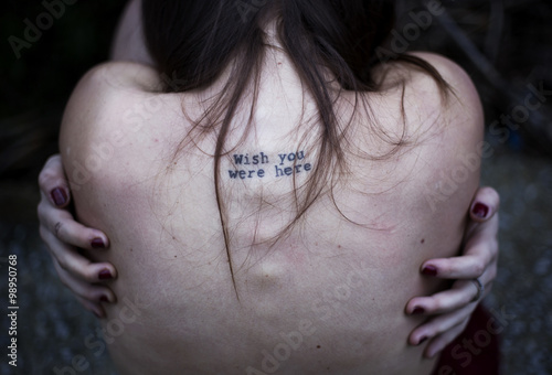 Obraz na plátně wish you were here -skin tattoo