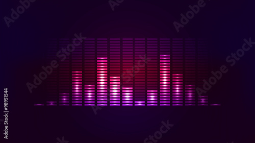 Vector techno background with vibration sound. Equalizer