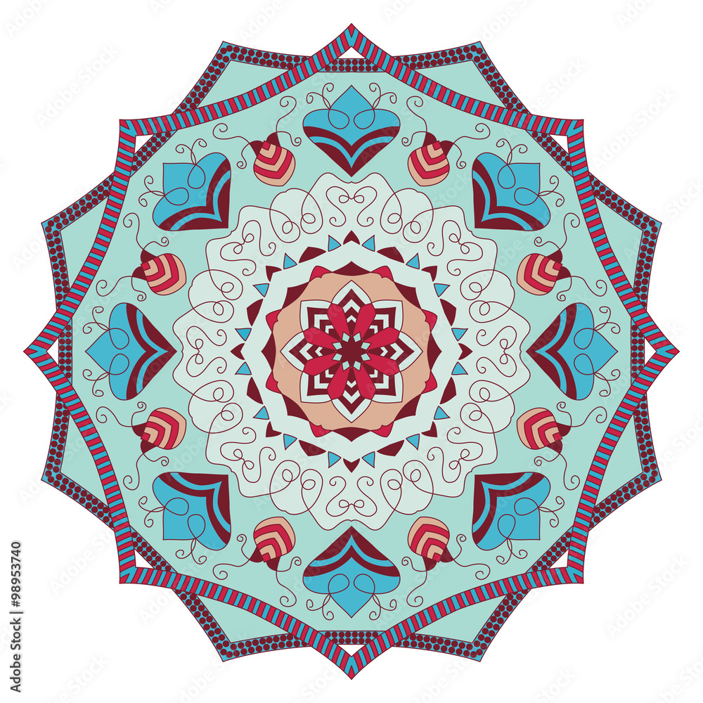 Mandala. Vintage Round Ornament Pattern. Islamic, Arabic, Indian