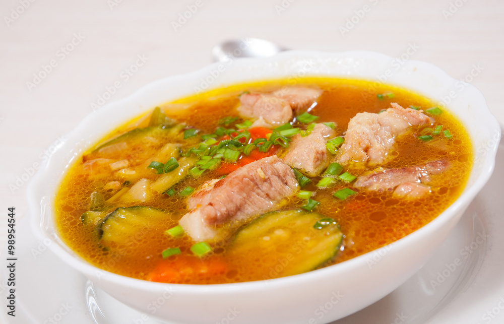 Meat soup with vegetables Meat soup with vegetables