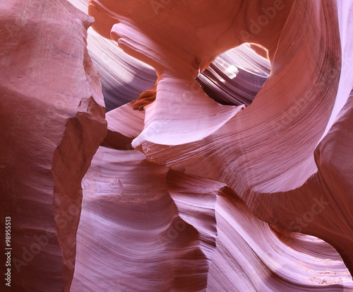 Antelope Canyon - Colorful slot canyon cave walls of Antelope Canyon located in southwest Arizona