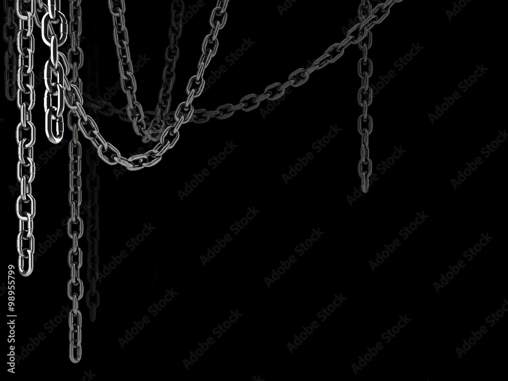 hanging chains, on black background Stock Illustration Adobe Stock