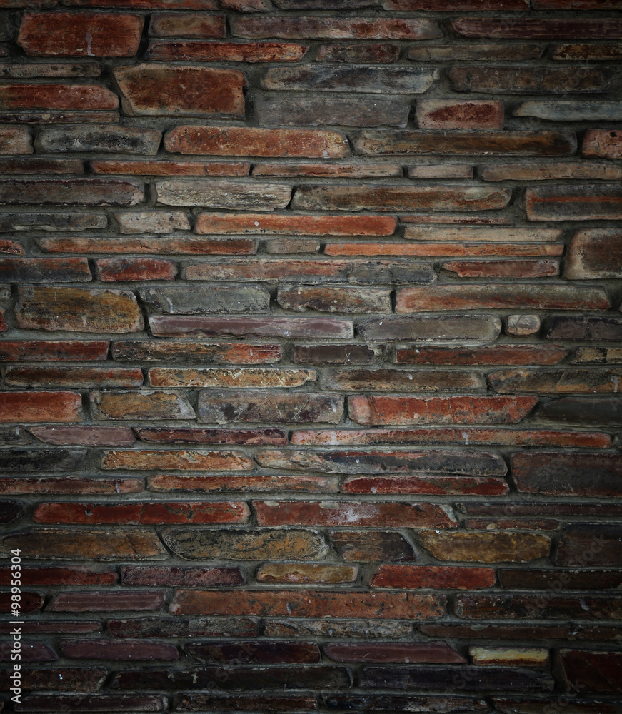 Naklejka premium red brickwall. perfect for background.