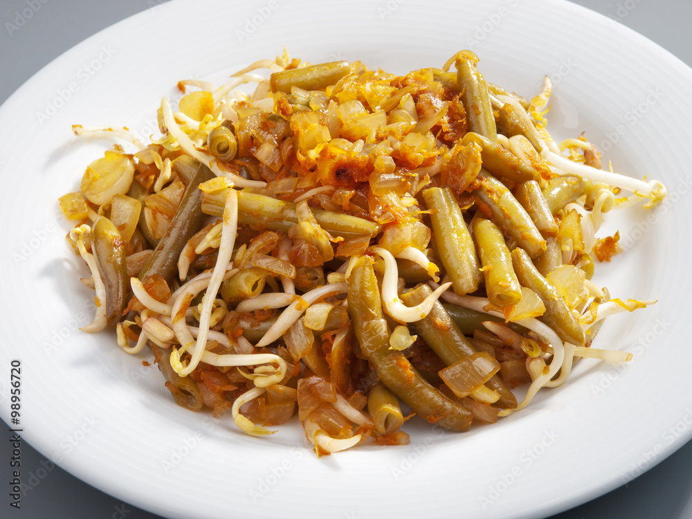 Indonesian cuisine - beans with soya sauce Indonesian cuisine - beans with soya sauce