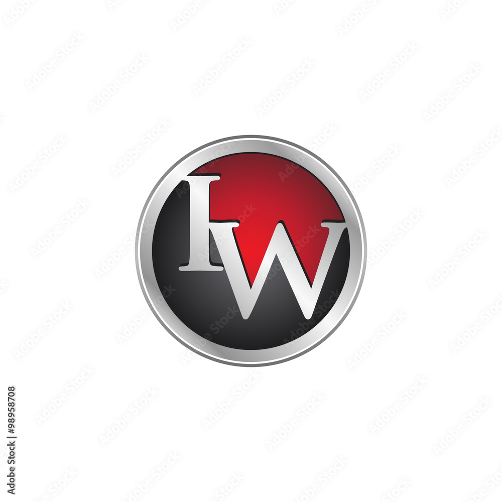 IW initial circle logo red IW initial circle logo red