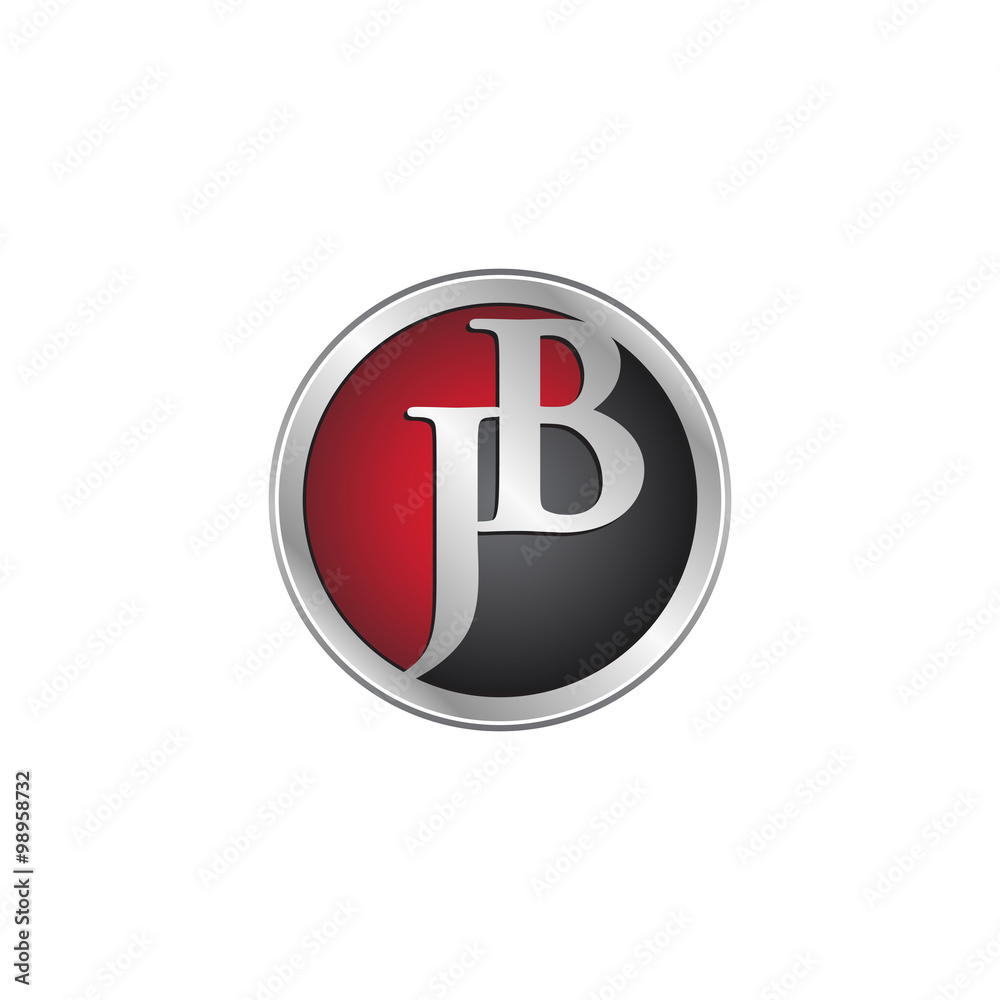 JB initial circle logo red JB initial circle logo red
