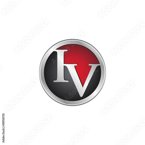Free Download IV initial circle logo red - GFXLoad