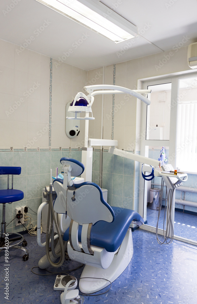 Interior of a dentist room and seat Interior of a dentist room and seat