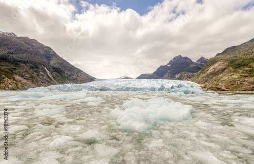 Glaciers and iceberg nature landscape in south America