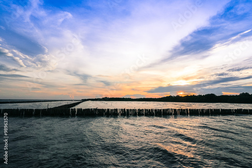 Fototapeta Naklejka Na Ścianę i Meble -  Landscape of sea sunset in Thailand