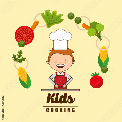 kids cooking design 