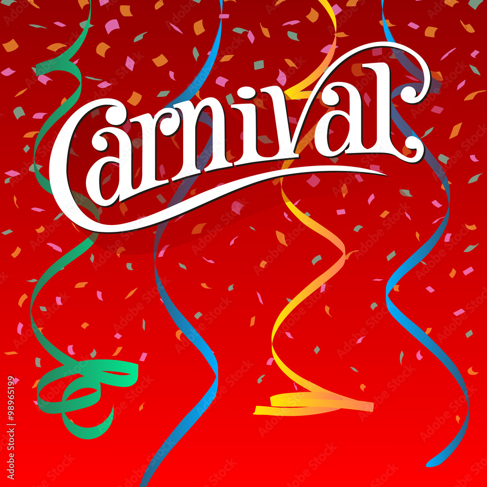 Carnival Festive background with ribbons and confetti. Carnival Festive background with ribbons and confetti.