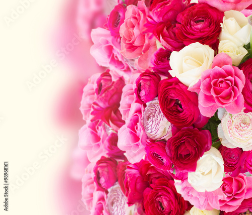 bunch of pink ranunculus flowers