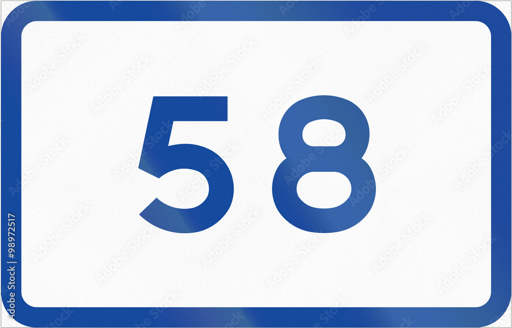 Road sign used in Sweden - Road number sign for traffic diversion Road sign used in Sweden - Road number sign for traffic diversion