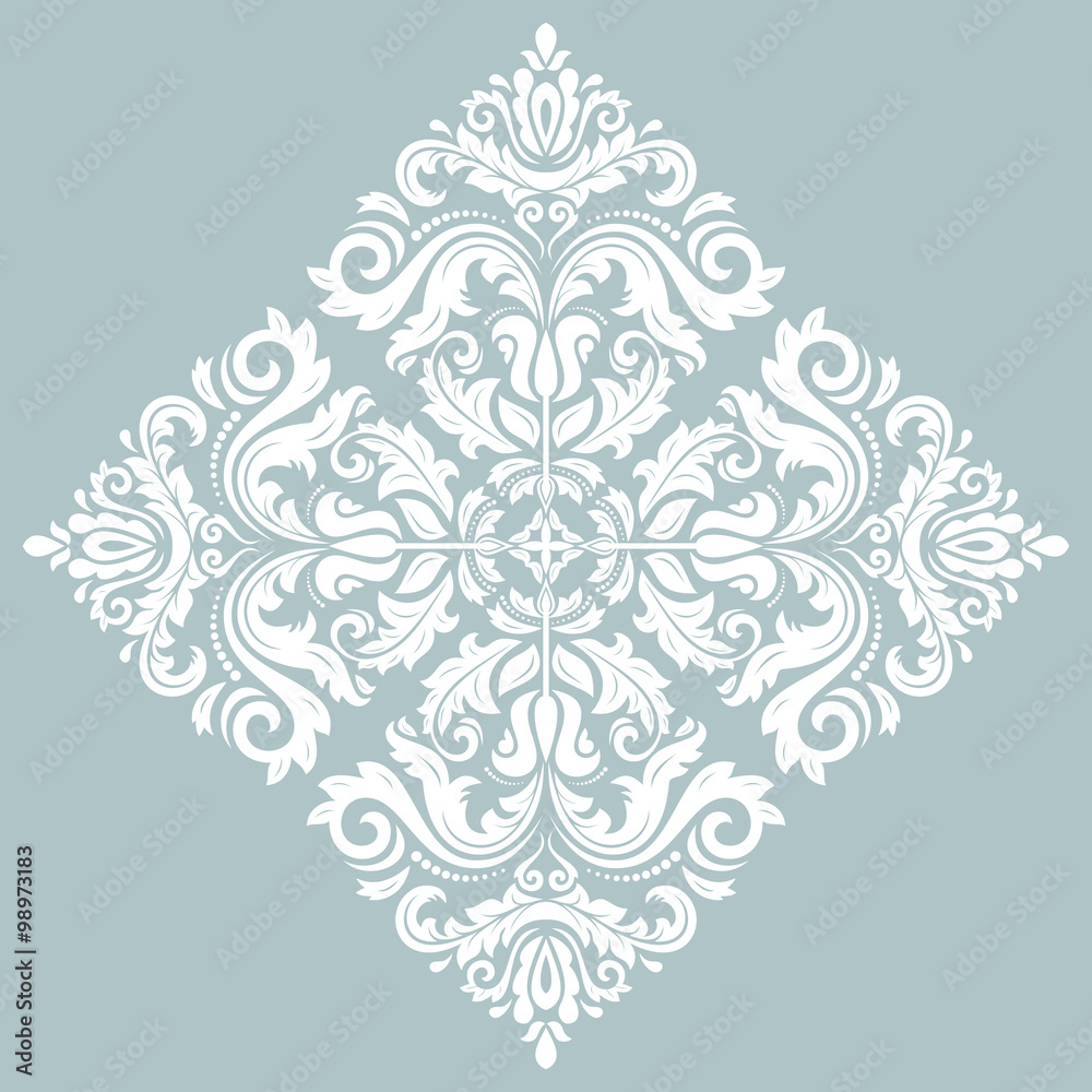 Oriental Abstract Vector White Pattern