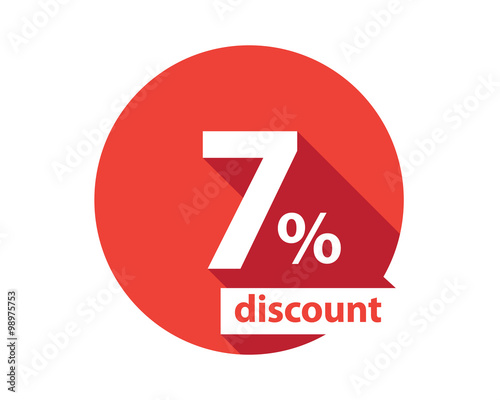 7 percent discount  red circle