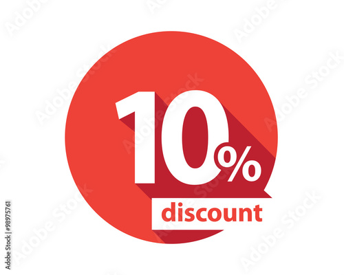 10 percent discount  red circle photo