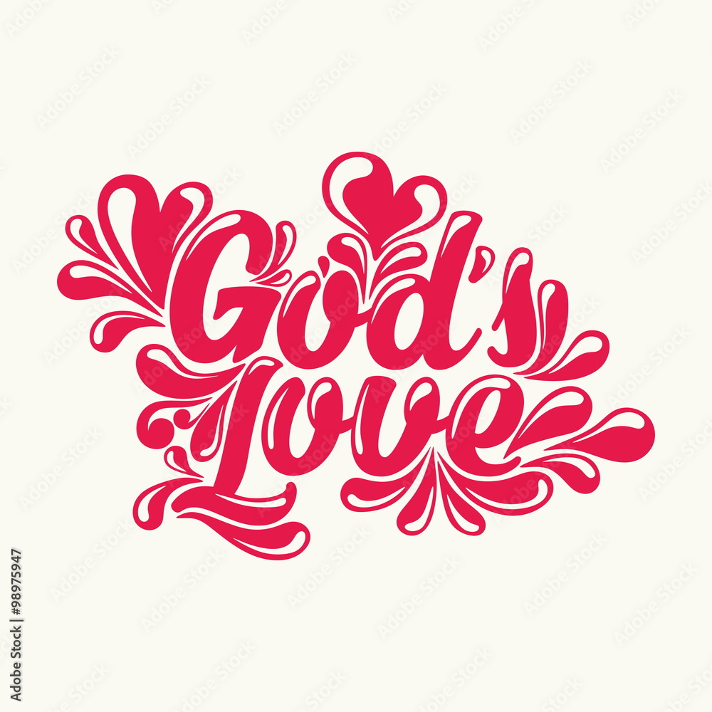 God's love lettering