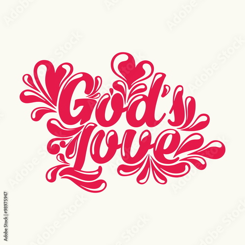 God's love lettering