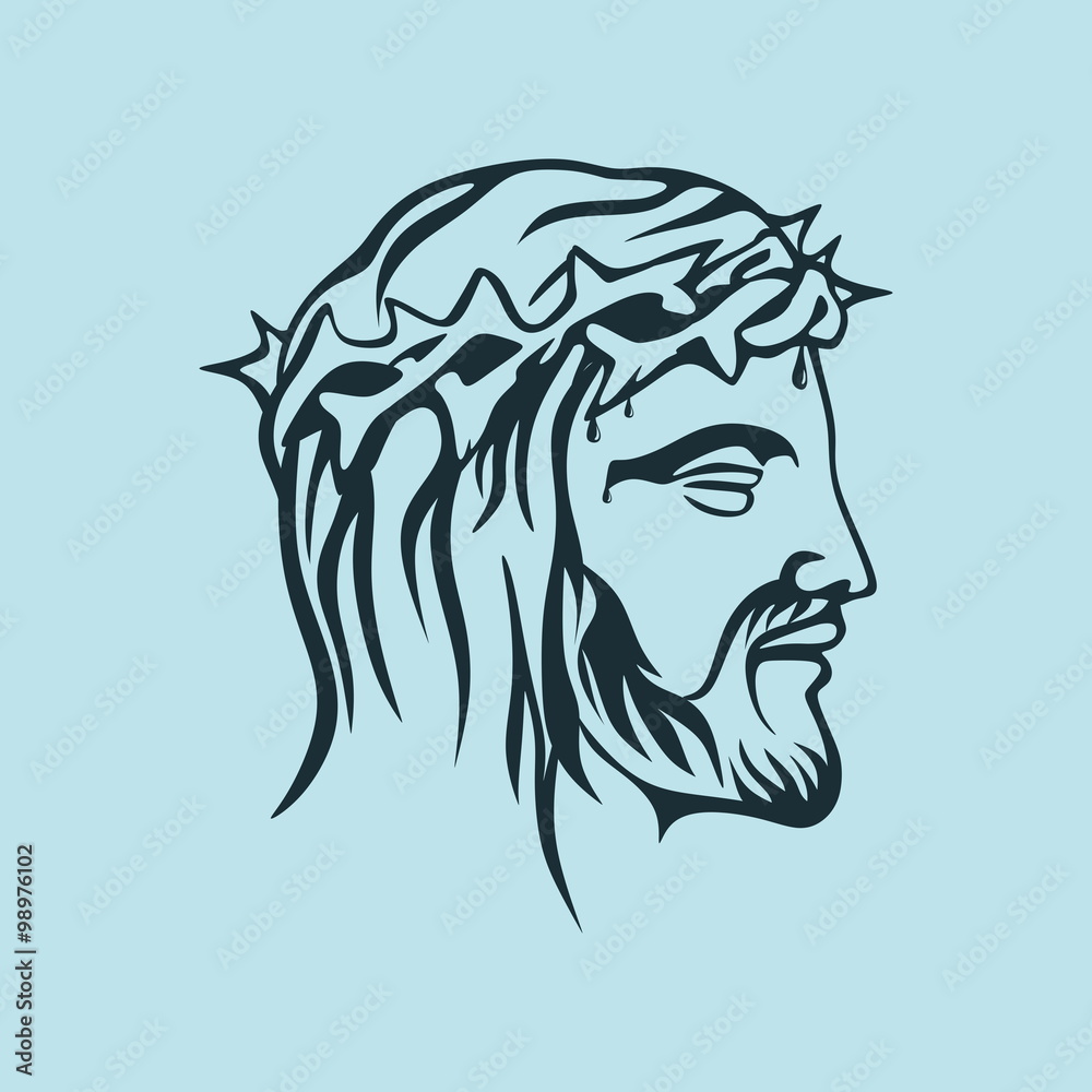 Face of Jesus Christ, hand drawn
