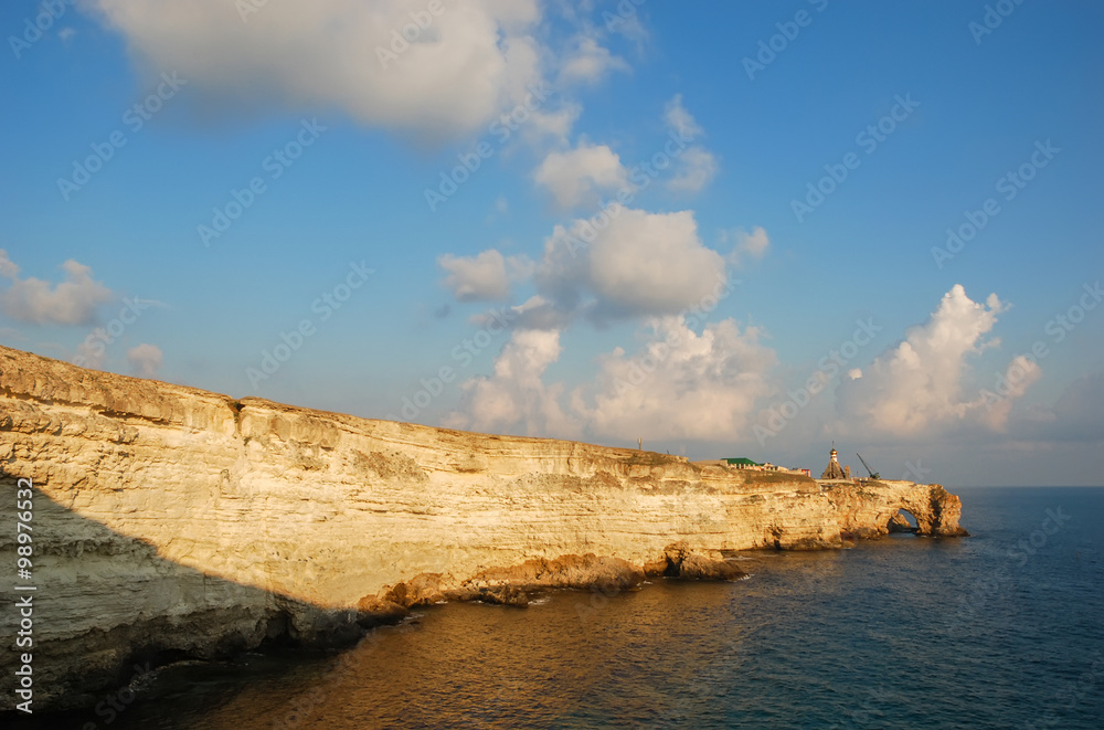 The coast of the peninsula Tarkhankut. Crimea.Atlesh
