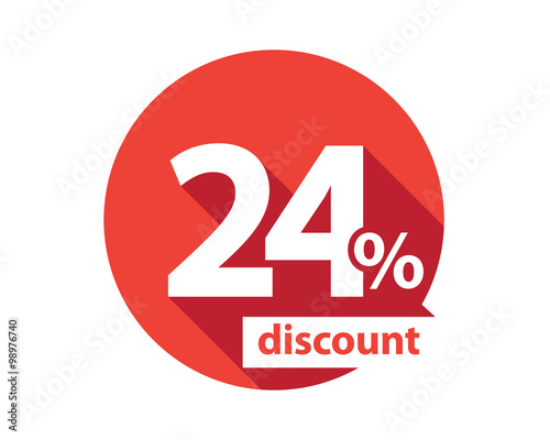 24 percent discount red circle