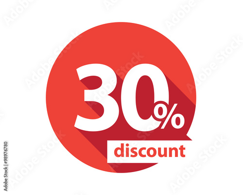 30 percent discount  red circle