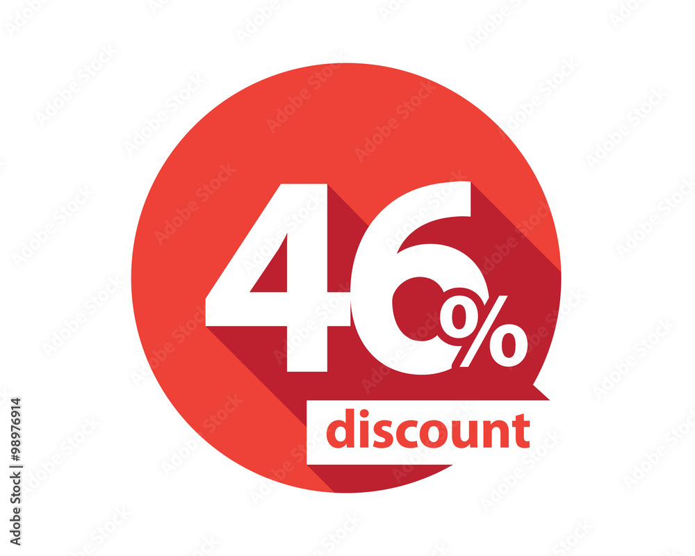 46 percent discount red circle 46 percent discount red circle