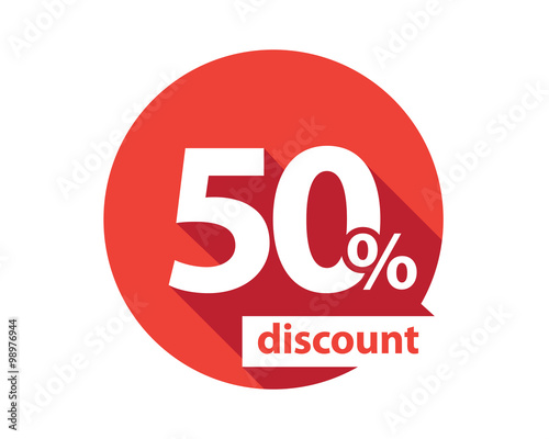 50 percent discount  red circle
