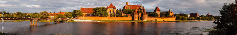 Malbork castle panorama image
