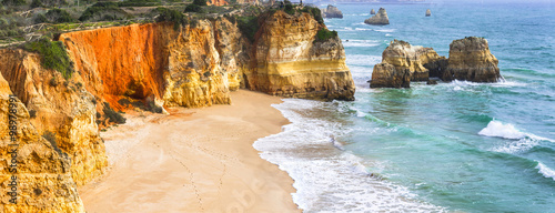 Praia da rocha - impressive beautiful beach in Algarve coast, Portugal