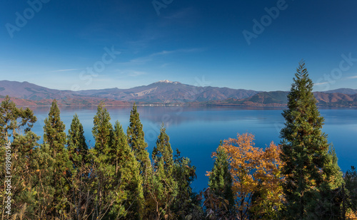 Akita , Japan - November 2015 : Symbol of Lake Tazawa in Novembe