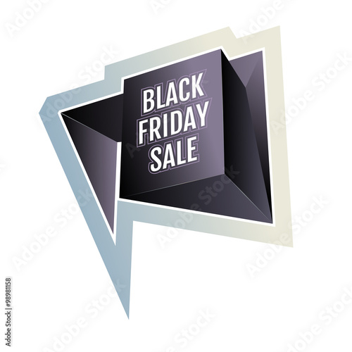 Black friday sale pointer, abstract vector signpost