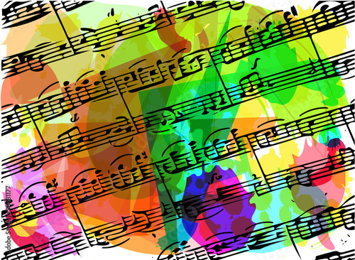 colorful musical notes book illustration