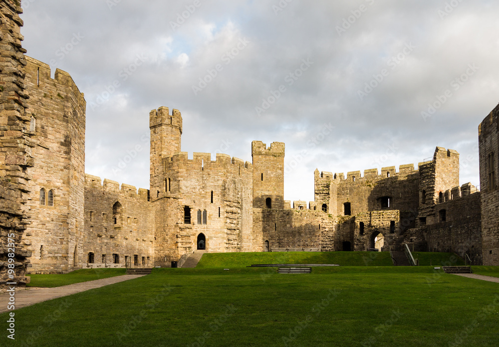 Caernarfon Castle interior walls