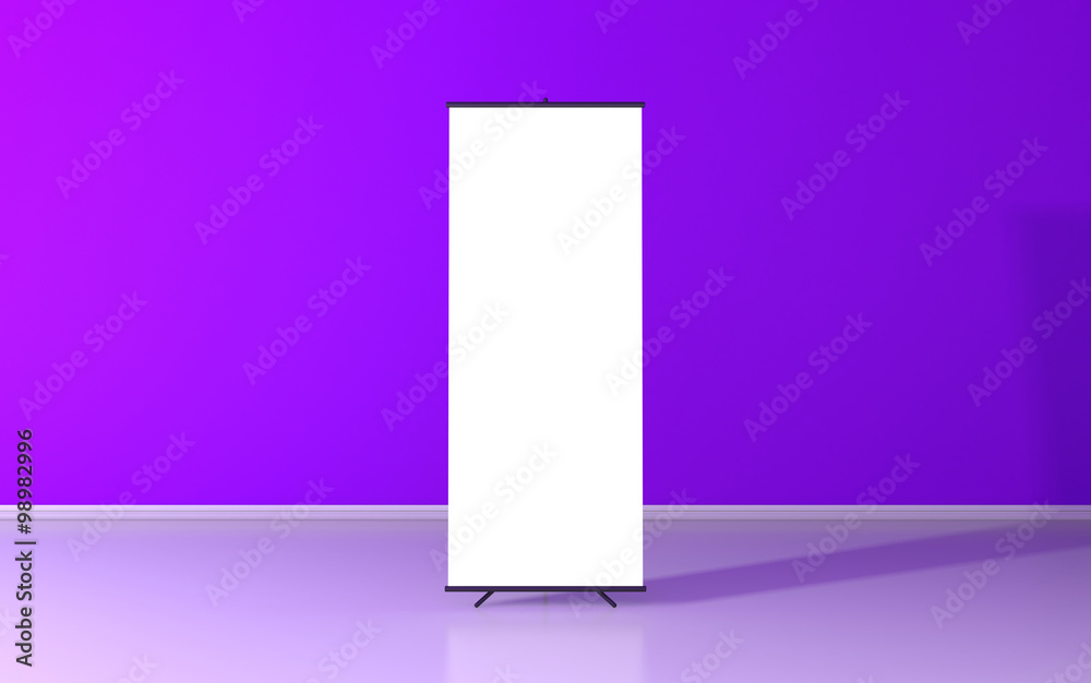 Blank roll up poster - vertical billboard for text Blank roll up poster - vertical billboard for text
