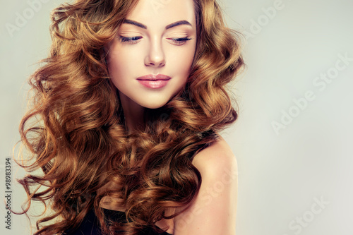 Beautiful girl with long wa...