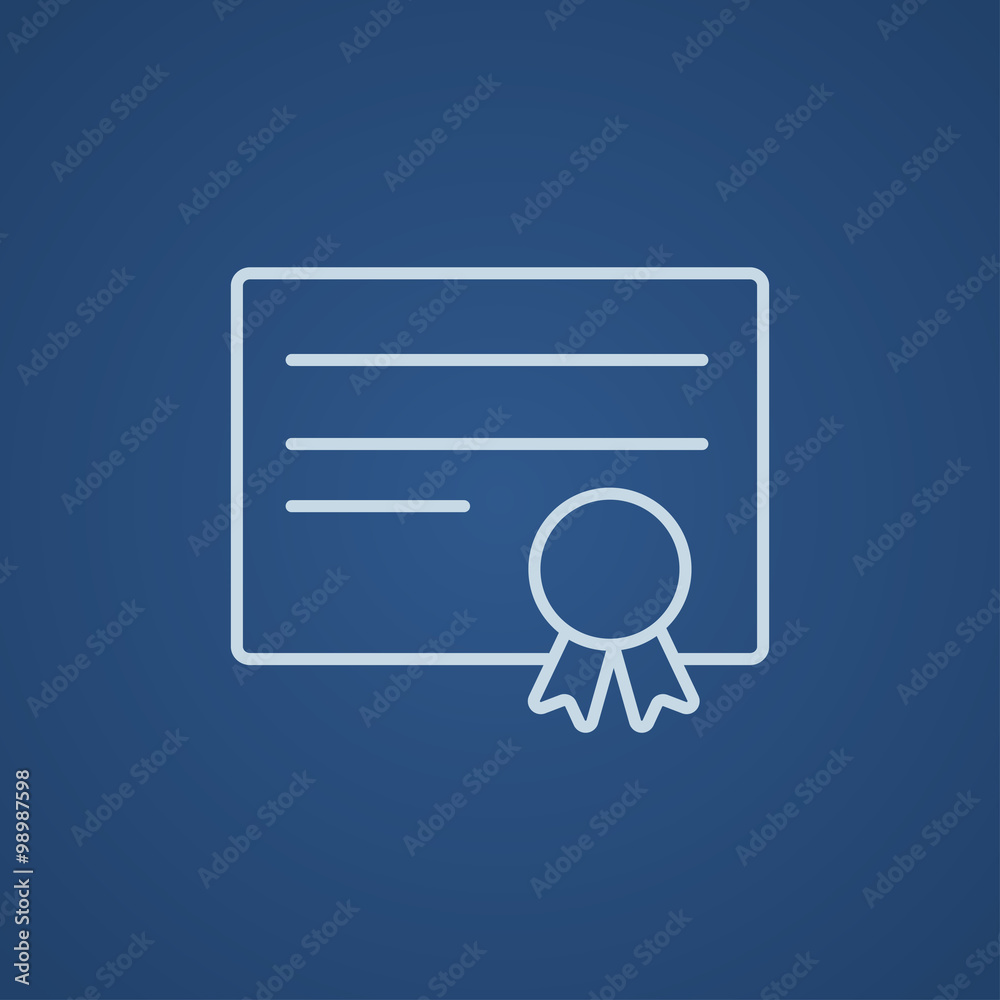 Certificate line icon. Certificate line icon.