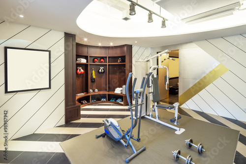 interior of modern gym