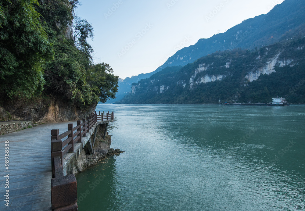Three Gorges Tribe Scenic Spot along the Yangtze River; located