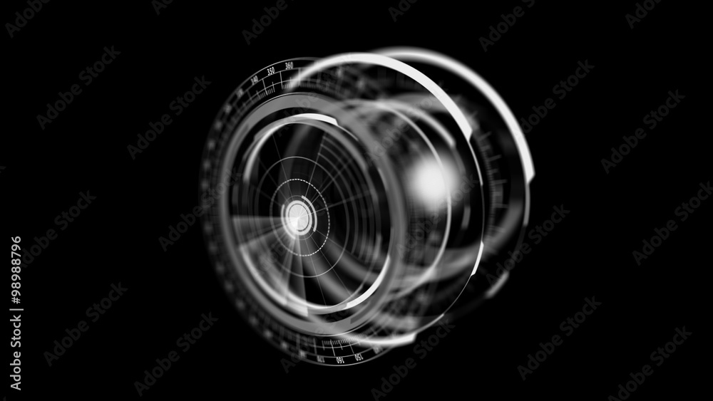light coming from centre of the circles HUD user interfce light coming from centre of the circles HUD user interfce