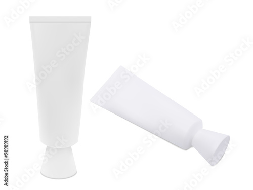 White dentifrice blank tube