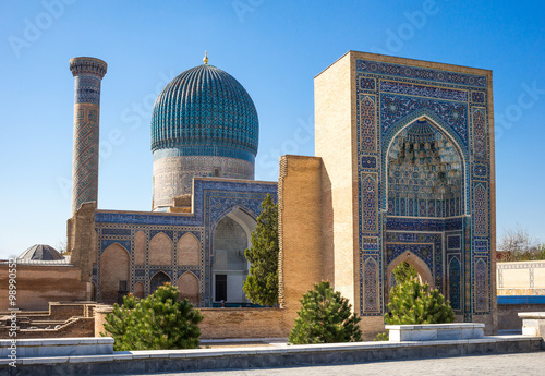 Uzbekistan, Samarkand, the Gur-Emir mausoleum thet protects the tomb of Tamerlane